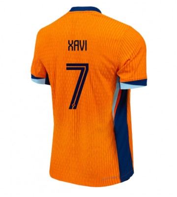 Holland Xavi Simons #7 Replika Hjemmebanetrøje EM 2024 Kortærmet